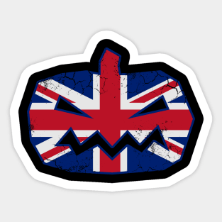 Halloween Pumpkin Union Jack Flag Great Britain British Sticker